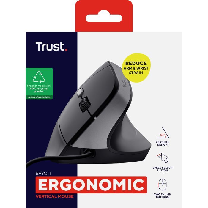 Мышка Trust Bayo II Ergonomic USB White (25397) изображение 8