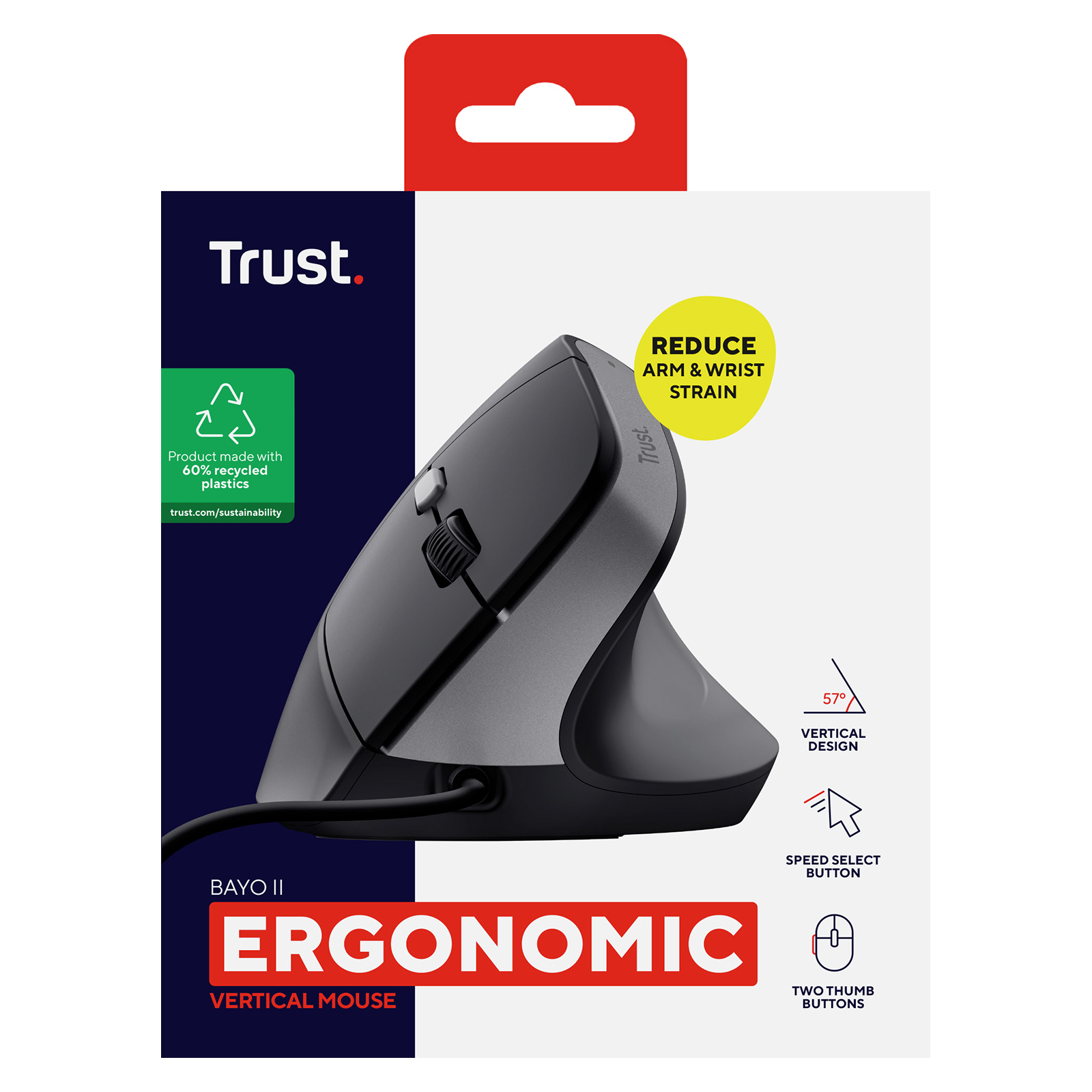 Мишка Trust Bayo II Ergonomic USB Black (25144) зображення 8