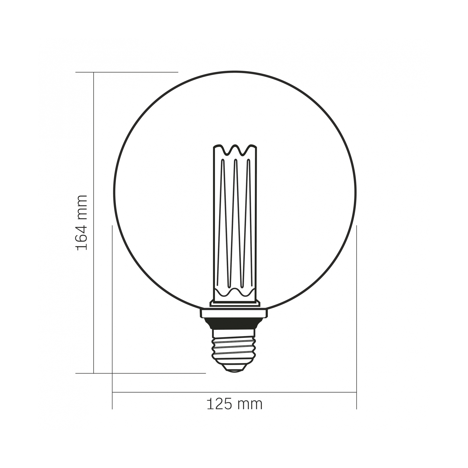Лампочка Videx Filament 4W E27 1800K Smoke (VL-DI-G125FC1980S) изображение 3