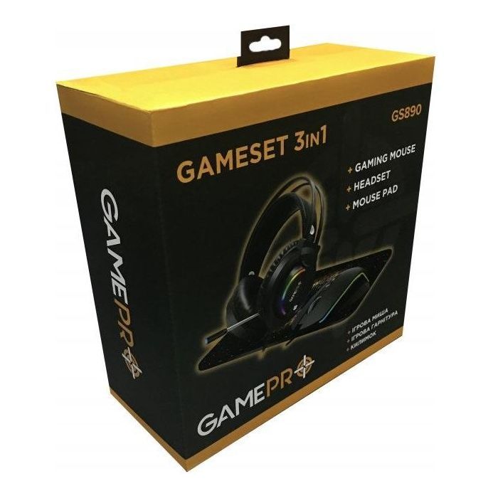 Мышка GamePro GS890 Combo 3 в 1 миша + ігрова поверхня + гарнітура (GS890) изображение 3