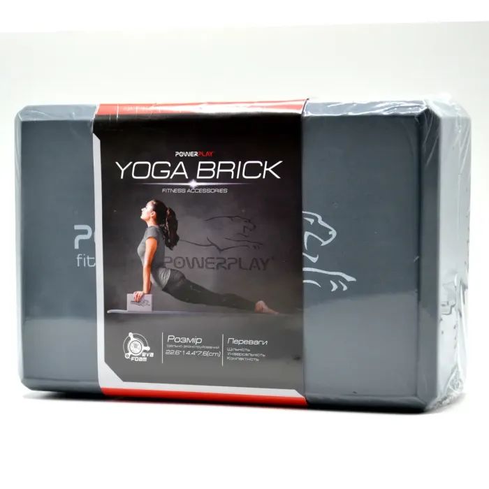 Блок для йоги PowerPlay Yoga Brick Сірий (PP_4006_Grey_Yoga_Brick) изображение 9