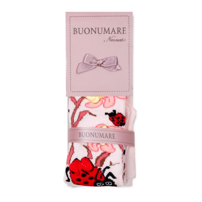 Колготки дитячі BNM з квітами (M0C0303-0409-0G-cream)