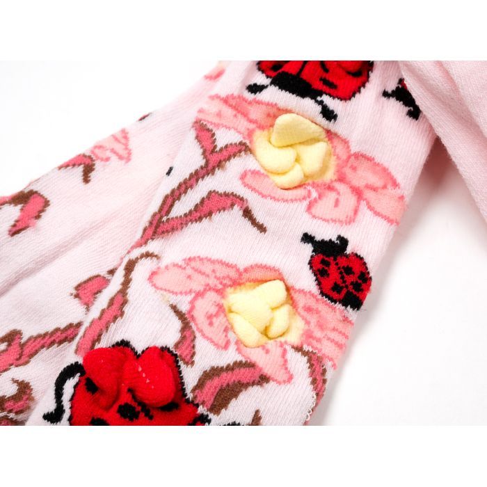 Колготки дитячі BNM з квітами (M0C0303-0409-0G-cream) зображення 3