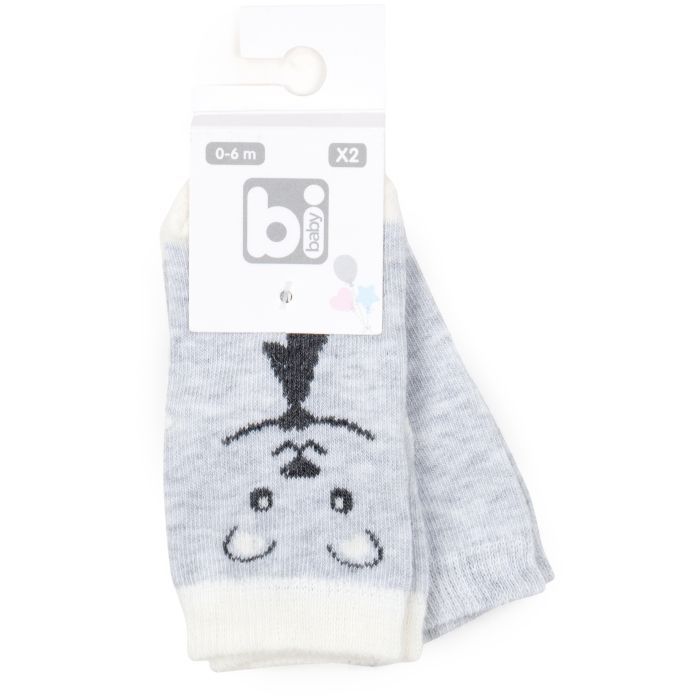 Носки детские Bibaby набор с мишкой (68168-0-6-beige)