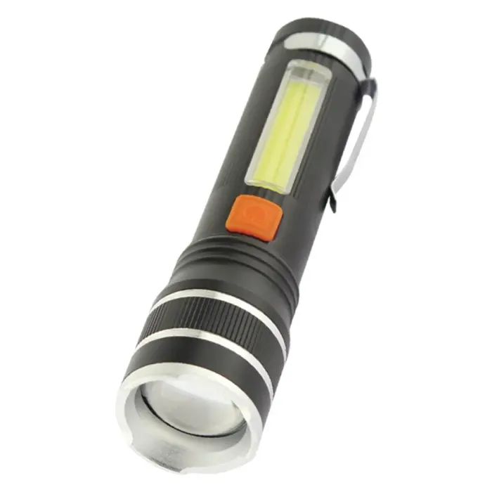 Фонарь Quantum Helper 10W LED zoom +COB з USB (QM-FL1032)