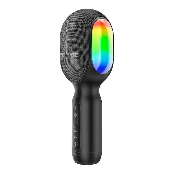 Мікрофон Promate VocalMic Bluetooth 2 x AUX LED Black (vocalmic.black)