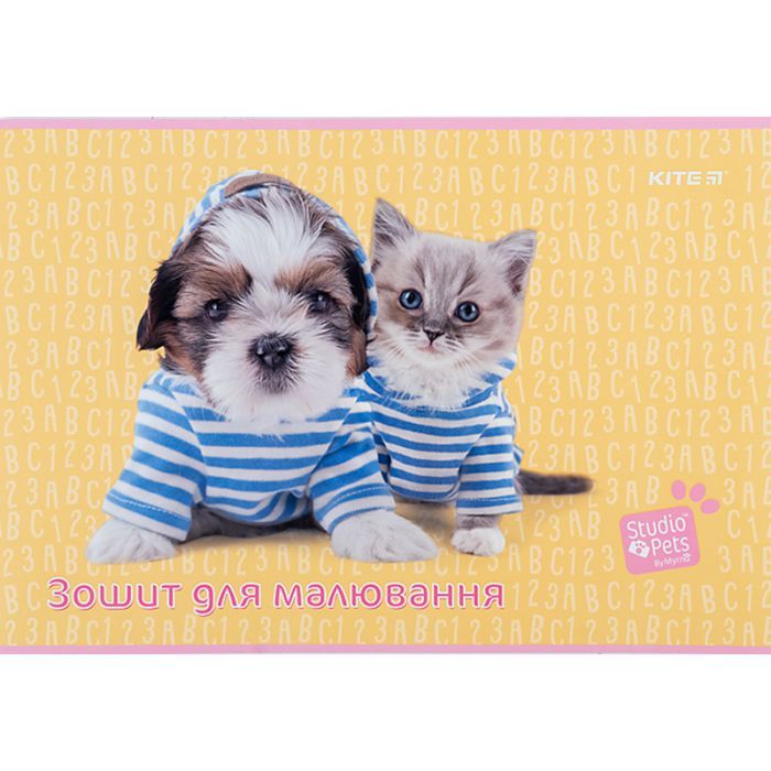 Альбом для малювання Kite Studio Pets, 12 аркушів (SP24-241) зображення 5