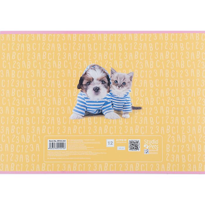 Альбом для рисования Kite Studio Pets, 12 листов (SP24-241) изображение 6