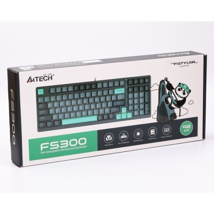Клавиатура A4Tech FS300 FS Switches USB Panda Rock Climbin (4711422003086) изображение 12