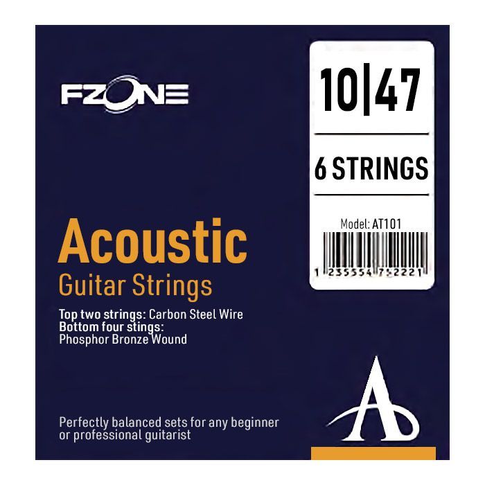 Струны для гитары Fzone Acoustic Bronze (10-47) (AT101)
