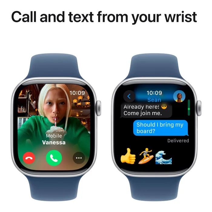 Смарт-годинник Apple Watch Series 10 GPS 46mm Jet Black Aluminium Case with Black Sport Band - M/L (MWWQ3QH/A) зображення 7