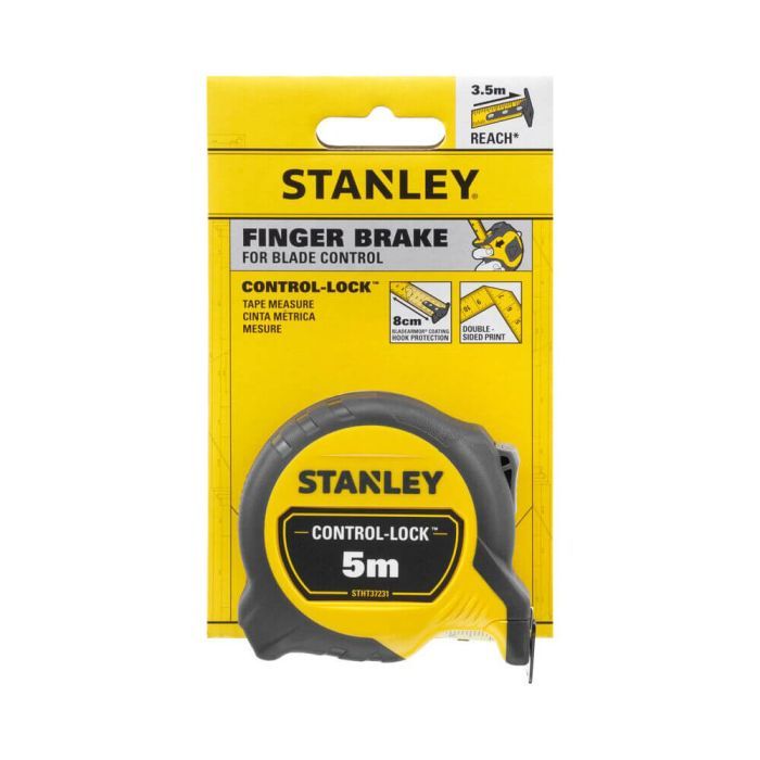 Рулетка Stanley CONTROL-LOCK, 5мх25мм, у прогумованому корпусі, з двосторонньою шкалою (STHT37231-0) зображення 5