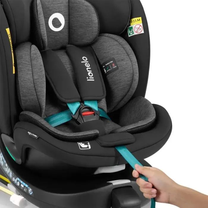 Автокресло Lionelo Navy I-Size Black Turquoise (LO-NAVY I-SIZE BLACK TURQUOISE) изображение 11