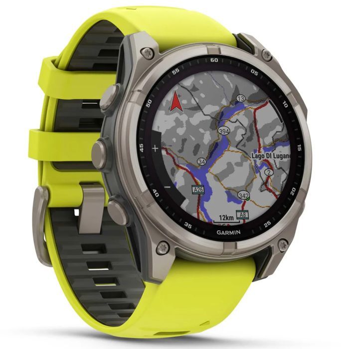 Смарт-годинник Garmin fenix 8 47mm,Saph Solar, BareTi/Graphite,AmpYe/GrphBnd (010-02906-21) зображення 3