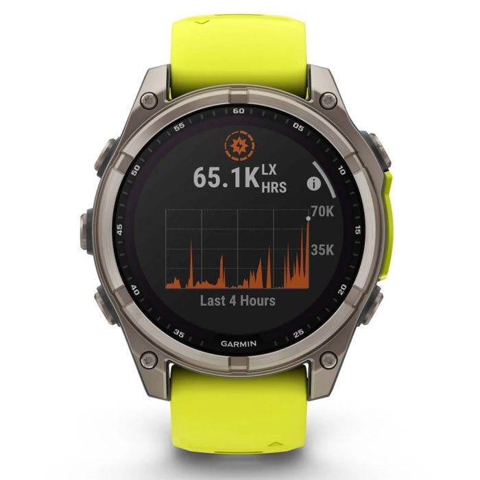 Смарт-годинник Garmin fenix 8 47mm,Saph Solar, BareTi/Graphite,AmpYe/GrphBnd (010-02906-21) зображення 9