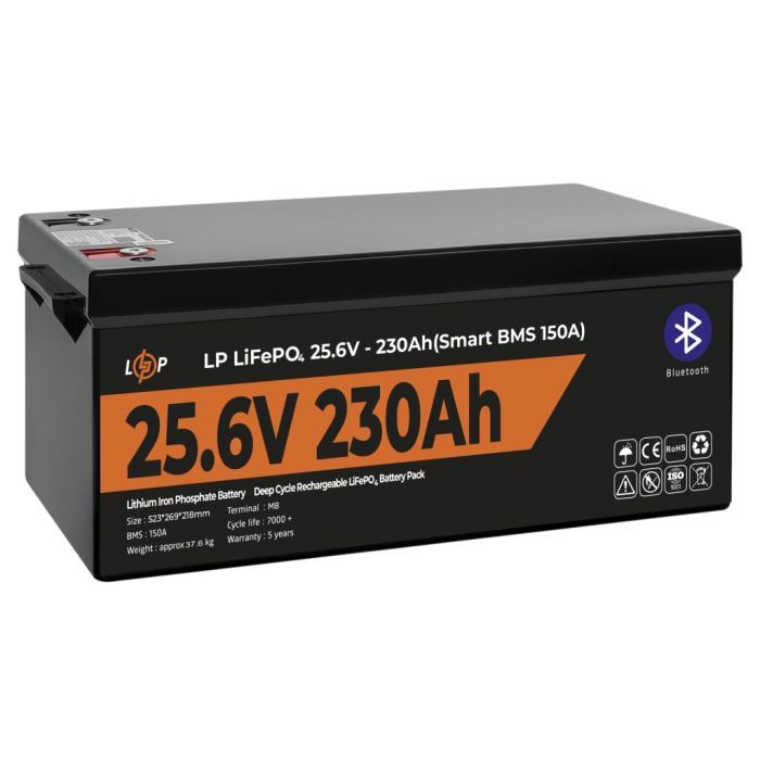 Батарея LiFePo4 LogicPower 25.6V - 230Ah (5888Wh) (30384) зображення 4