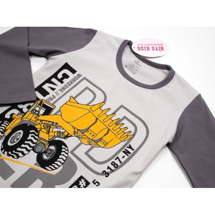 Піжама дитяча BiyoKids з довгим рукавом (5523-134B-gray) зображення 6