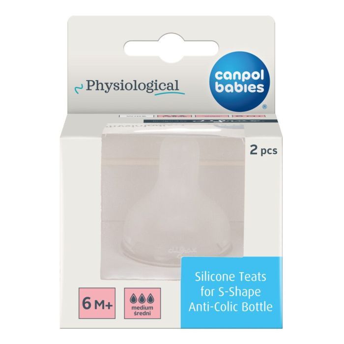 Соска Canpol babies силіконова до пляшечки S-Shape L (середня) 2 шт (59/893) зображення 2