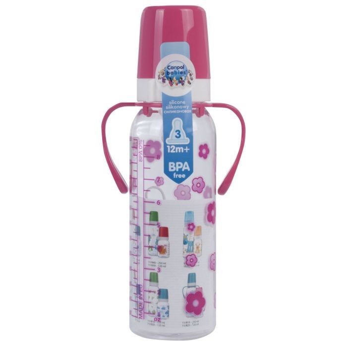 Бутылочка для кормления Lovi 250 мл с ручкой (BPA FREE) розовый (11/815) изображение 2