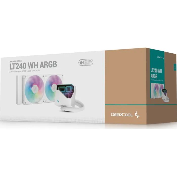 Система жидкостного охлаждения Deepcool LT240 ARGB White (R-LT240-WHAMNC-G-1) изображение 6