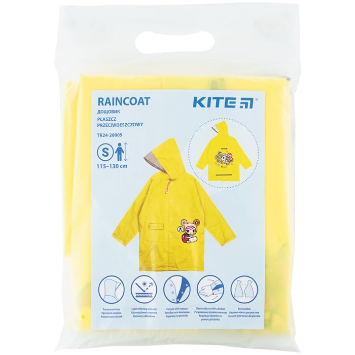 Дощовик дитячий Kite Тokidoki S 115-130 см Жовтий (TK24-2600S) зображення 4