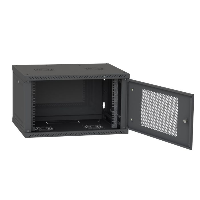 Шкаф настенный Ipcom 4U, 600*350, перфорация, RAL9005 (СН-4U-060х035-ДП-9005) изображение 3