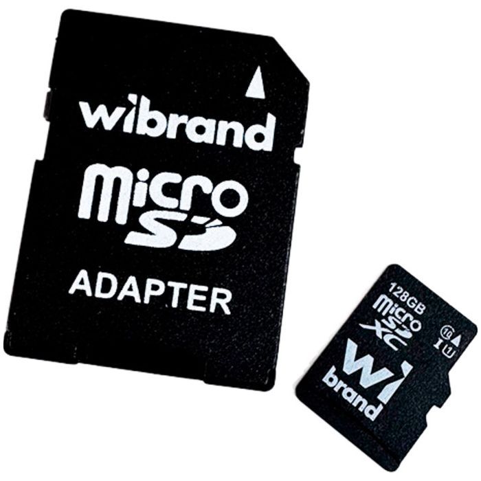 Карта памяти Wibrand 128GB microSD class 10 (WICDHU1/128GB-A)