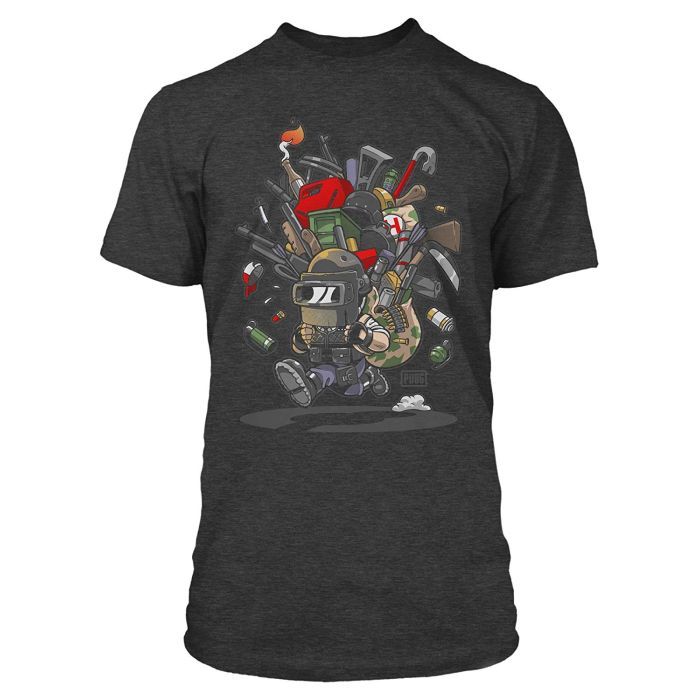 Футболка Jinx PUBG - Looted Premium Tee Charcoal Heather, XL (JINX-8772 CHXL)