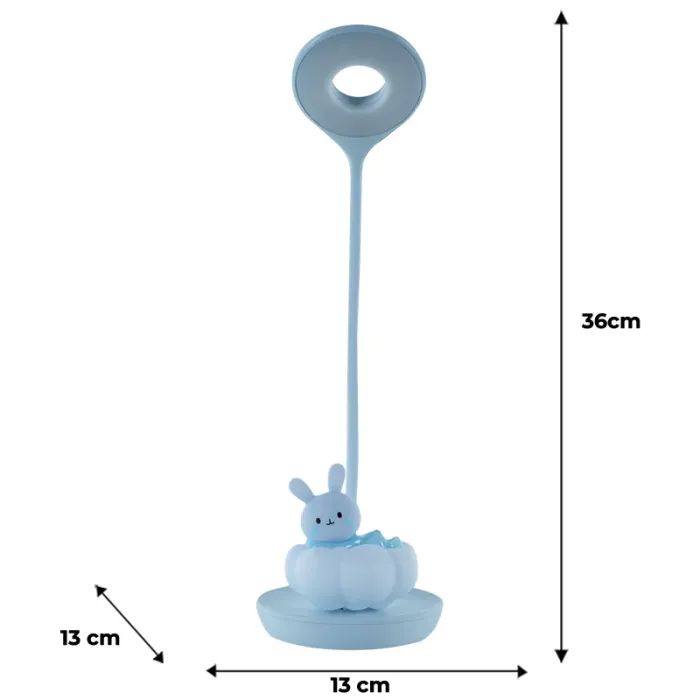 Настільна лампа Kite Cloudy Bunny LED з акумулятором, зелена (K24-493-1-4) зображення 7