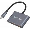 Концентратор Canyon hub DS-3 3in1 USB-C Dark Grey (CNS-TDS3) изображение 2