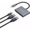 Концентратор Canyon hub DS-3 3in1 USB-C Dark Grey (CNS-TDS3) изображение 5