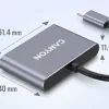 Концентратор Canyon hub DS-3 3in1 USB-C Dark Grey (CNS-TDS3) изображение 6