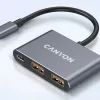 Концентратор Canyon hub DS-3 3in1 USB-C Dark Grey (CNS-TDS3) изображение 8