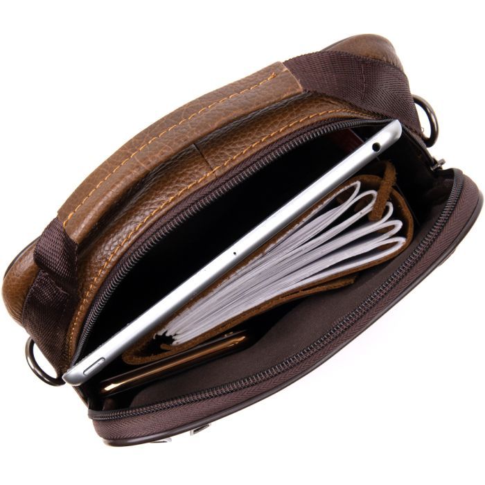 Сумка Vintage Коричневая (20392) изображение 6