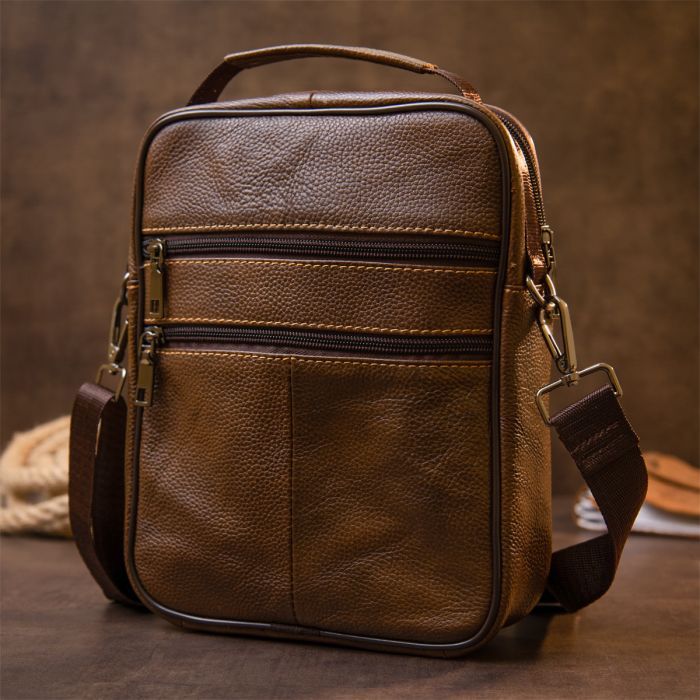 Сумка Vintage Коричневая (20392) изображение 9