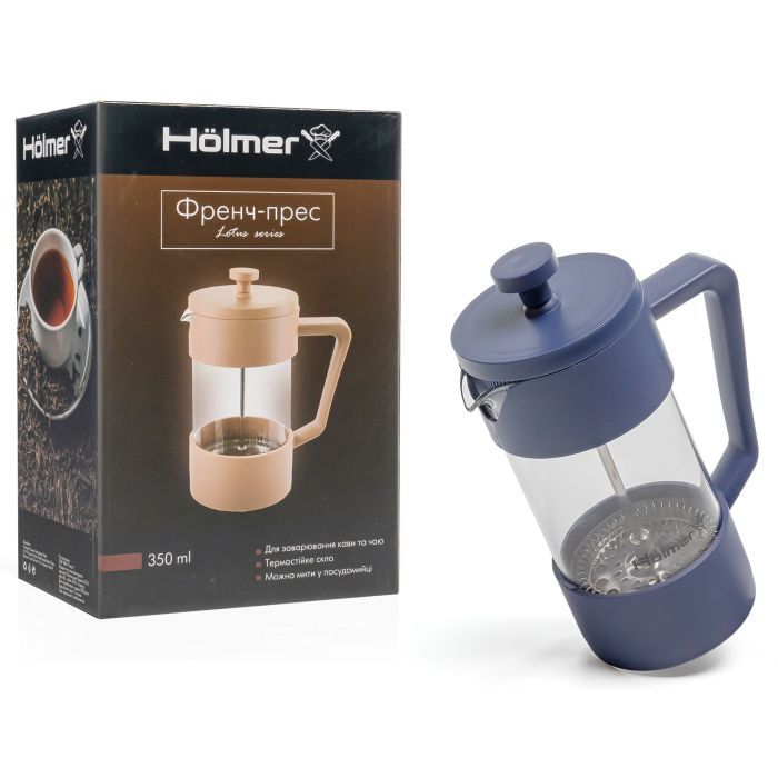 Френч-пресс Hölmer Lotus Синій 350 мл (FP-00350-PDB Lotus) изображение 7