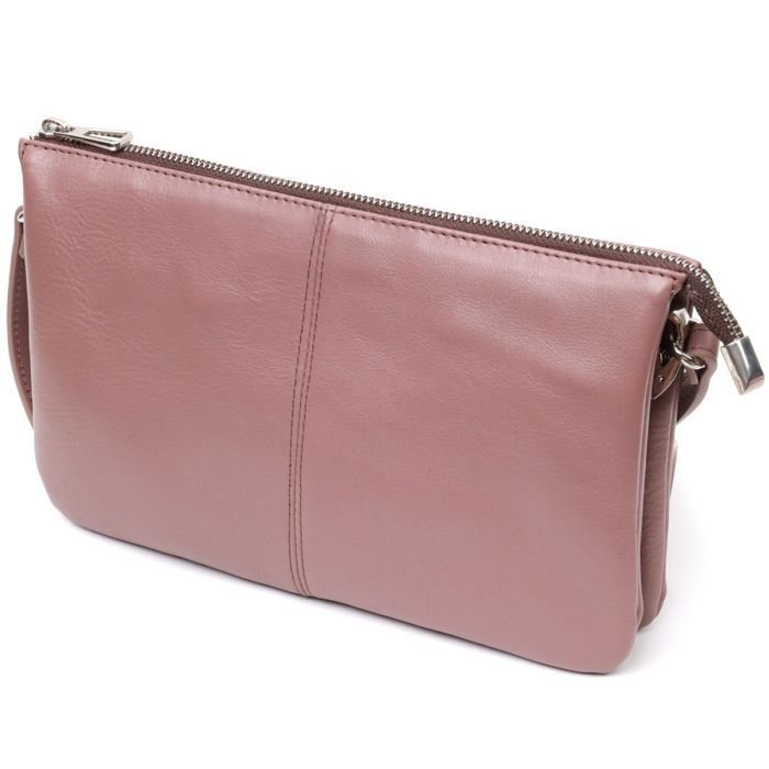 Сумка Grande Pelle Из натуральной кожи Пудровая (11634) изображение 2