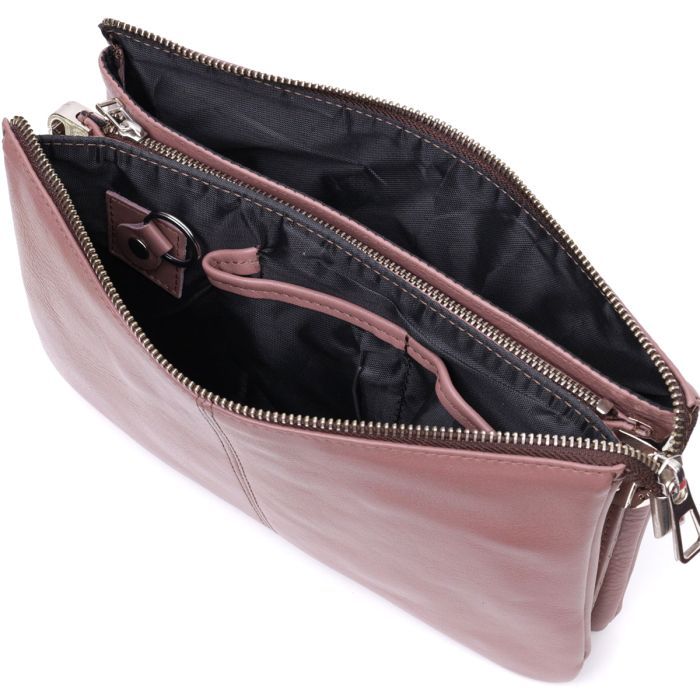 Сумка Grande Pelle Из натуральной кожи Пудровая (11634) изображение 6