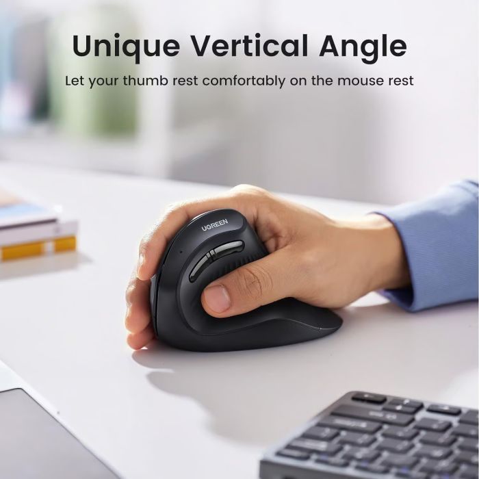 Мишка Ugreen MU008 Vertical Wireless Black (25444) зображення 10