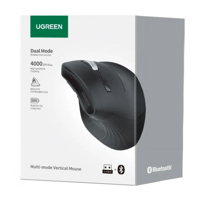 Мишка Ugreen MU008 Vertical Wireless Black (25444) зображення 4