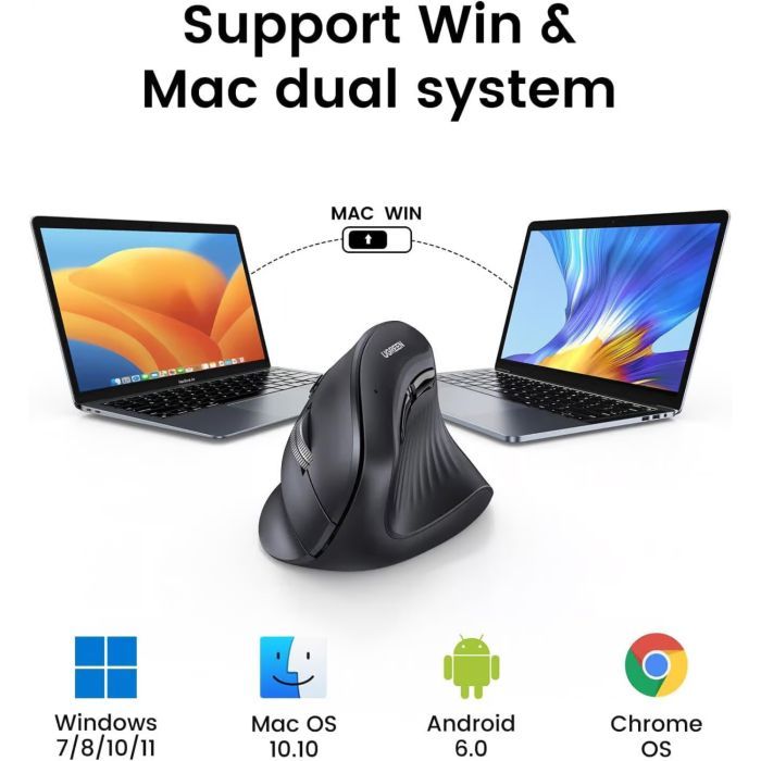 Мишка Ugreen MU008 Vertical Wireless Black (25444) зображення 8