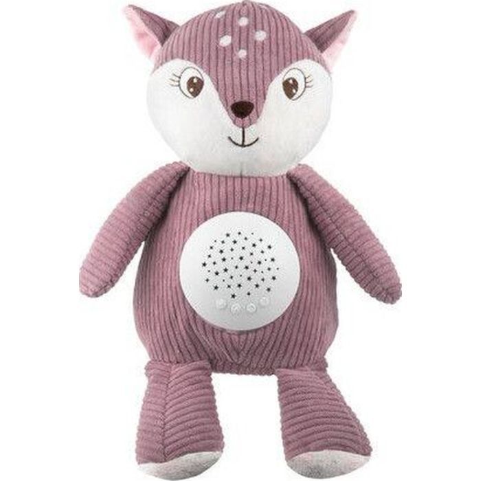 Мягкая игрушка Canpol плюшевая музыкальная с проектором Олененок - розовая (77/206_pin) изображение 4