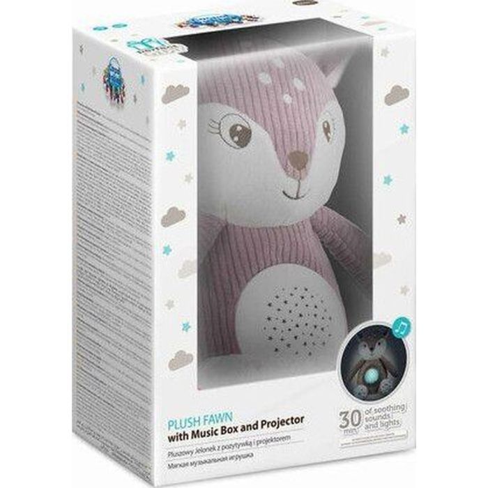 Мягкая игрушка Canpol плюшевая музыкальная с проектором Олененок - розовая (77/206_pin) изображение 6
