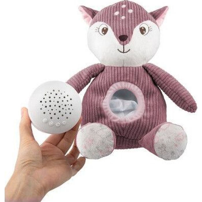 Мягкая игрушка Canpol плюшевая музыкальная с проектором Олененок - розовая (77/206_pin) изображение 7