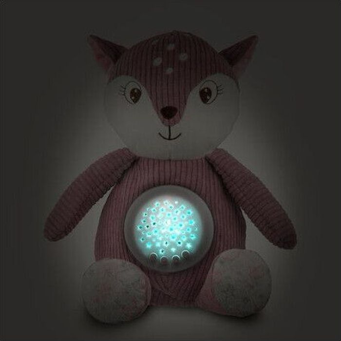 Мягкая игрушка Canpol плюшевая музыкальная с проектором Олененок - розовая (77/206_pin) изображение 8