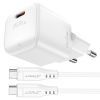 Зарядное устройство Acefast USB-C 30W Gan A77 mini + USB-C cable Fast Charger White (6974316282853)