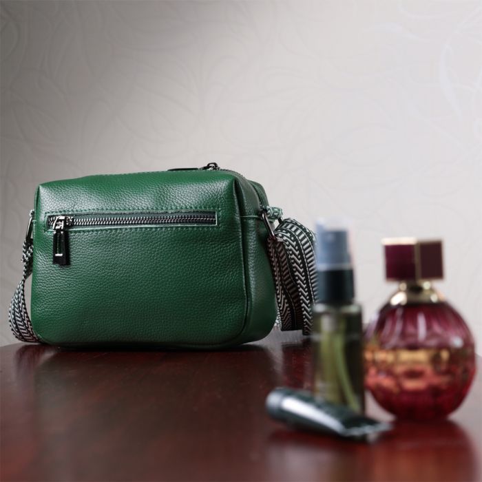 Сумка Vintage Из натуральной кожи Зеленая (22603) изображение 11