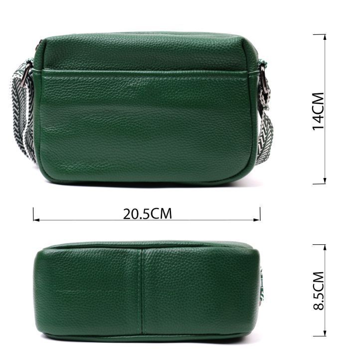 Сумка Vintage Из натуральной кожи Зеленая (22603) изображение 3