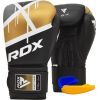 Боксерские перчатки RDX F7 Ego Black Golden 12 унцій (BGR-F7BGL-12oz)