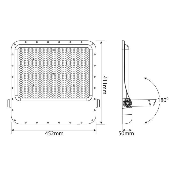 Прожектор Videx LED  PREMIUM F2 400W 5000K 220V (VL-F2-4005G) зображення 6